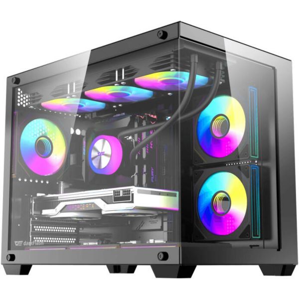 DarkFlash B275 PRO számítógépház (fekete) + 6 ventilátor (B275 PRO BLK +6F)